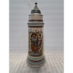 Mother of all Steins!  2‎ Liter Wedding Tankard.  Gerzit,  W. Germany.  16 1/4"